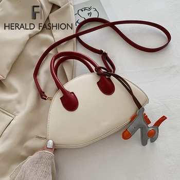 

Herald Fashion Small Shell Women Handbag Candy Color Female Top-Handle Bags Casual Lady Elgant Shoulder Messenger Crossbody Bag