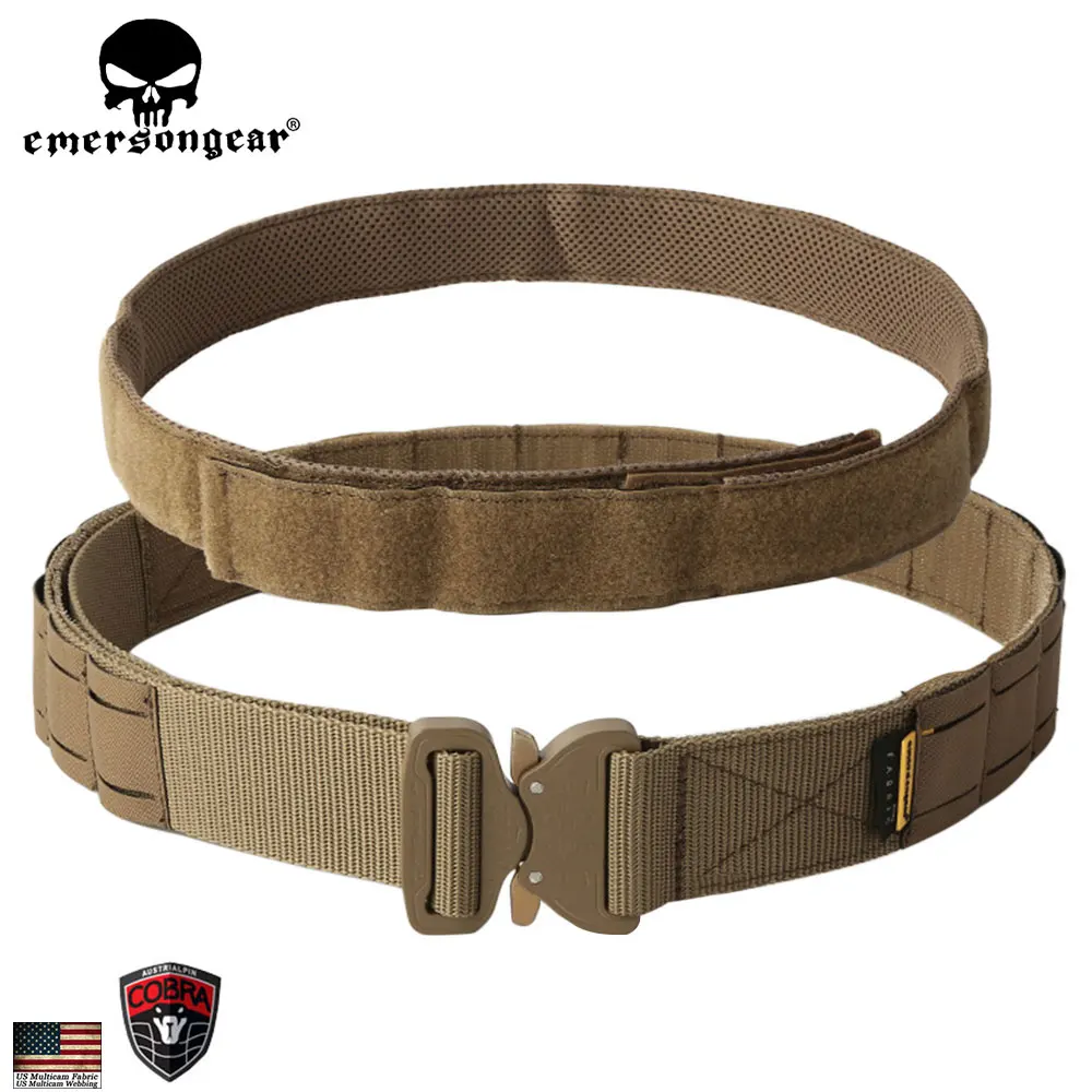 

Emersongear Tactical LCS Combat Belt Buckle Airsoft Battle Inner Outer Suit Waist Strap Belts Outdoor Climbing Sports EM9577