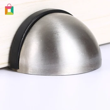 

Glue door stop steel crescent sticker door stop home office wall floor fixed with screws and glue door silent rubber Cozy