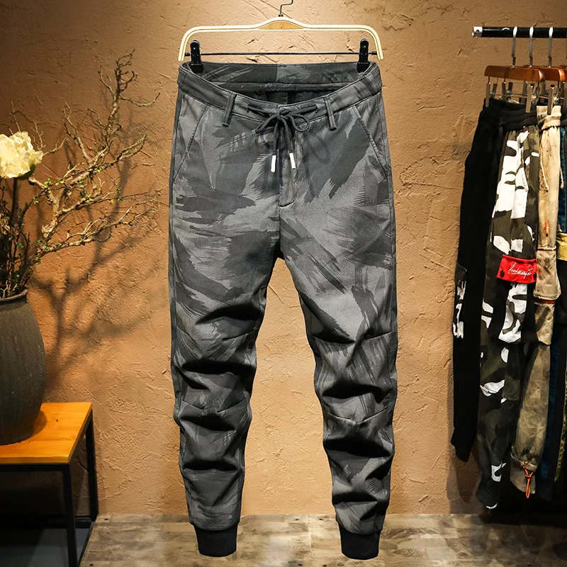

Lennon ming Autumn And Winter New Style Camouflage Main Push-Convention Brushed Casual Pants Men's Men'S Wear