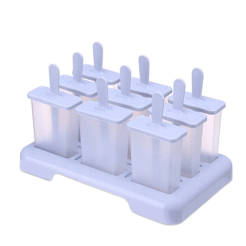 

9 Cavity Silicone Ice Cream Molds Food safe summer Ice-lolly Mold High quality Popsicle Moulds Tray DIY Kitchen Accessories