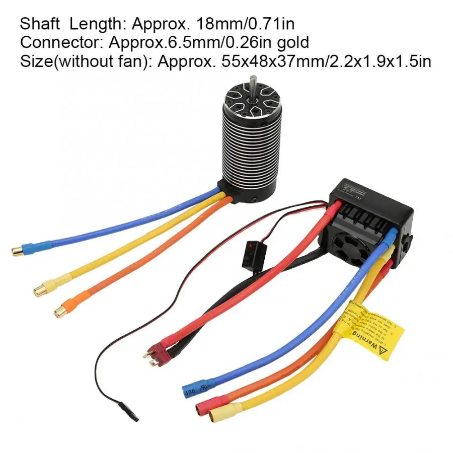 Водонепроницаемый 1720KV RC бесщеточный двигатель+ 150A ESC электронный регулятор скорости набор подходит для 1/8 RC автомобиль грузовик модель аксессуар