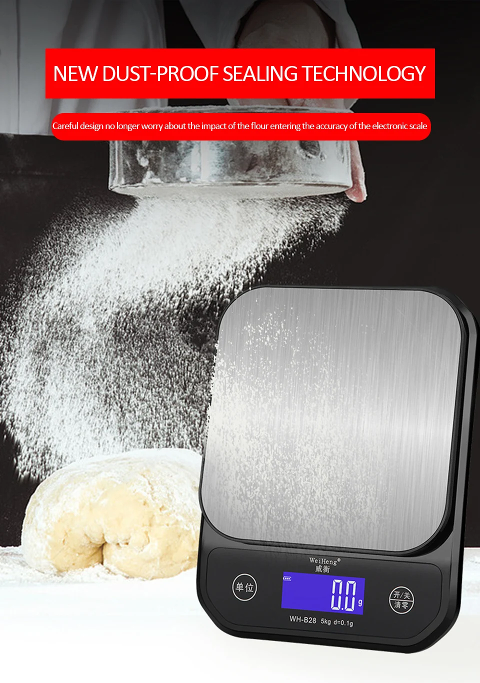 de digitas 5kg 0.1g de aço inoxidável