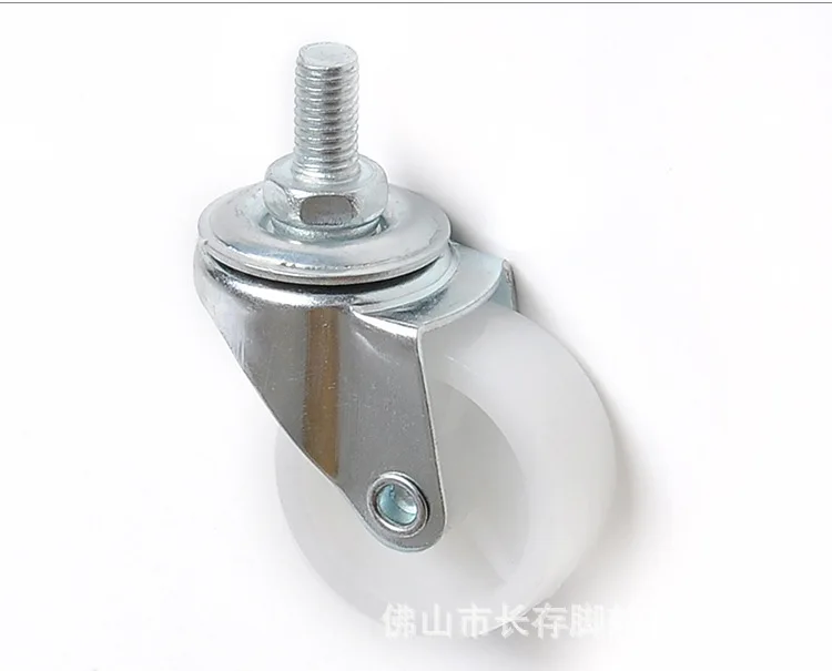 Cross Border for 1.5-Inch Truckle White Pp Screw Universal Wheel Beauty Trolley Wheels Industrial Wear-Resistant Roller
