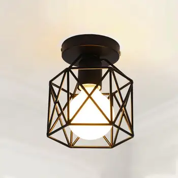 

Industrial Vintage Metal Cage Hanging Ceiling Light Holder Lamp Shad