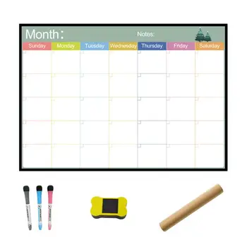 

A3 Magnetic Monthly Planner Whiteboard Fridge Magnet Weekly Message Drawing Note