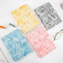 Fortune Stationery Retro Time-Style Leather Hand Account Book Cartoon Color Illustration This Cute Notebook Notepad