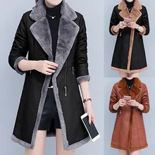 abrigos mujer invierno Woman Long Wool Coat Elegant Blend Coats Slim Female Fur Coat Outerwear Jacket chaqueta mujer