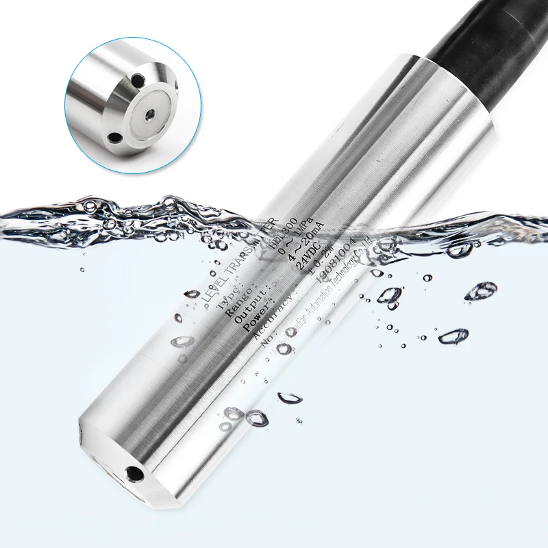 

Submersible Deep Well Water Level Sensor 0-5V 20M Range Stainless Steel Probe