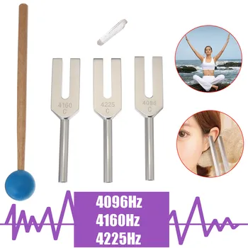 

4096Hz/4160Hz/4225Hz Aluminum Alloy Tuning Fork Chakra Hammer With Mallet Sound Healing Therapy For Ear Care Medical Neurologica
