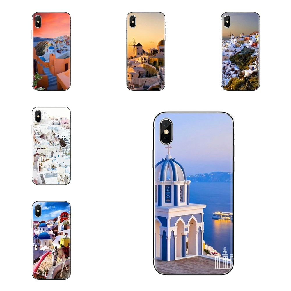 Oia Santorini Sea Greece Scenery For iPod Touch Apple iPhone 11 Pro 4 4S 5 5S SE 5C 6 6S 7 8 X XR XS Plus Max Phone Shell Covers |