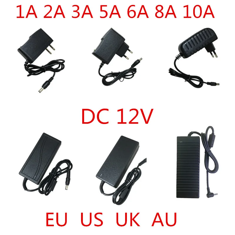 Ac 100V-240V Dc 12 V 1A 2A 3A 5A 6A 8A 10A Adattatore Di Alimentazione 12 V Volt Trasformatore Di Illuminazione Convertitore Per Cctv A Led