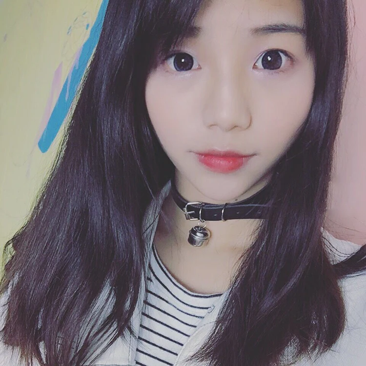 Charm PU Leather Small Bell Choker Necklace Punk Style Women Torques Women Gothic Club Cross Jewelry Necklace