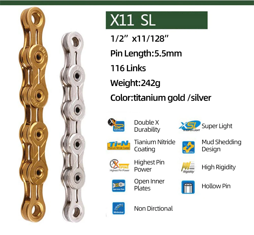 Chaîne KMC 8 Vitesses – X8.93, 114 Maillons, Argent, Universelle, Avec Maillon Rapide