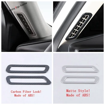 

Front Pillar A Air Conditioning AC Vent Outlet Cover Trim For Ford Explorer 2020 2021 Carbon Fiber / Matte Interior Refit Kit