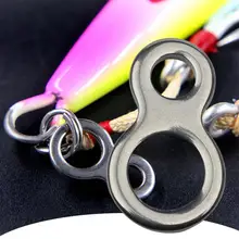 

50% Discounts Hot! 10Pcs 8 Solid Ring 2 Holes Wear-resistant Stainless Steel Sturdy Fishing Jigging for Outdoor