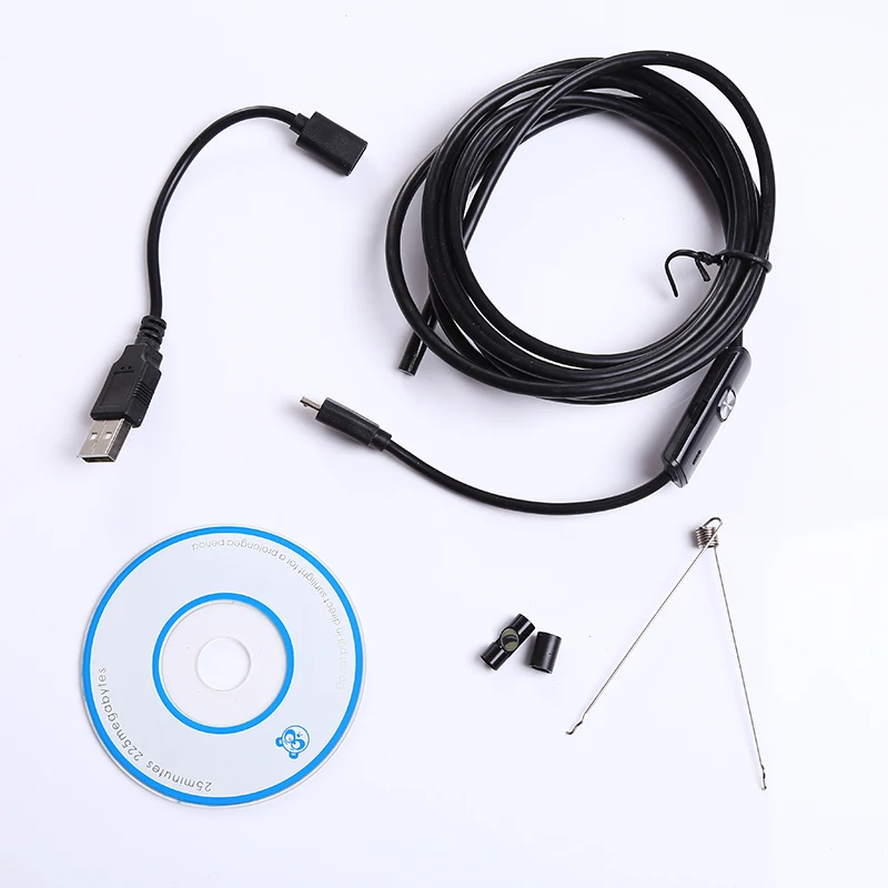 Эндоскопа камера 6LED для Android 1,3 MP 5,5 мм Бороскоп USB 1/1. 5/2/3,5/5 м Змеиный водонепроницаемый трубчатый Телефон IP67 осмотр - Цвет: 2m