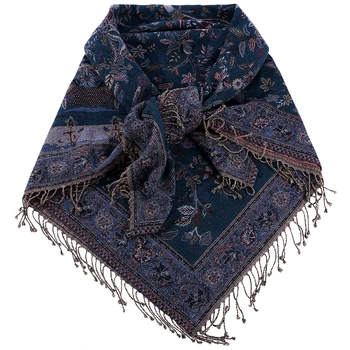 

High Quality Scarf Embroidery Shawls Female Reversible Cashmere Blend Cachecol Feminino Winter Mujer Bufanda Soft Pashmina