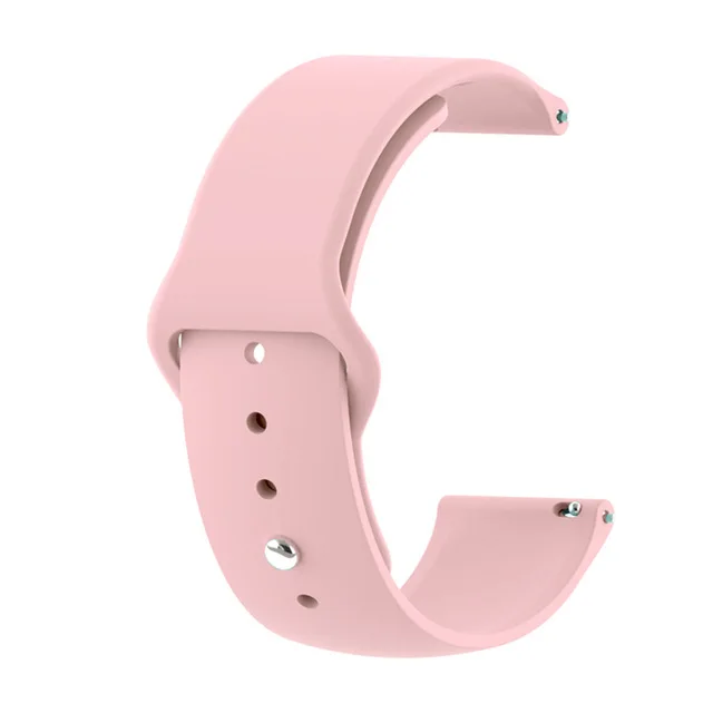 Ремешок для часов Amazfit Bip силиконовый 20 22 мм цветной ремешок для часов для samsung Galaxy watch Active 42 мм 46 мм gear S2 S3 наручный ремешок - Цвет ремешка: Pink