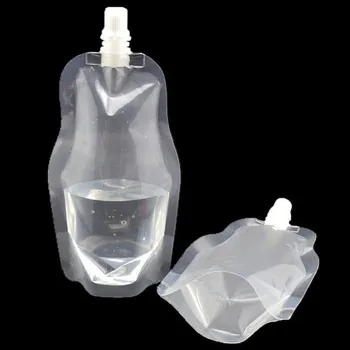 

250ml Stand-up Transparent Plastic Drink Packaging Bag Spout Pouch for Beverage Liquid DIY Juice Milk Coffee 500pcs/lot