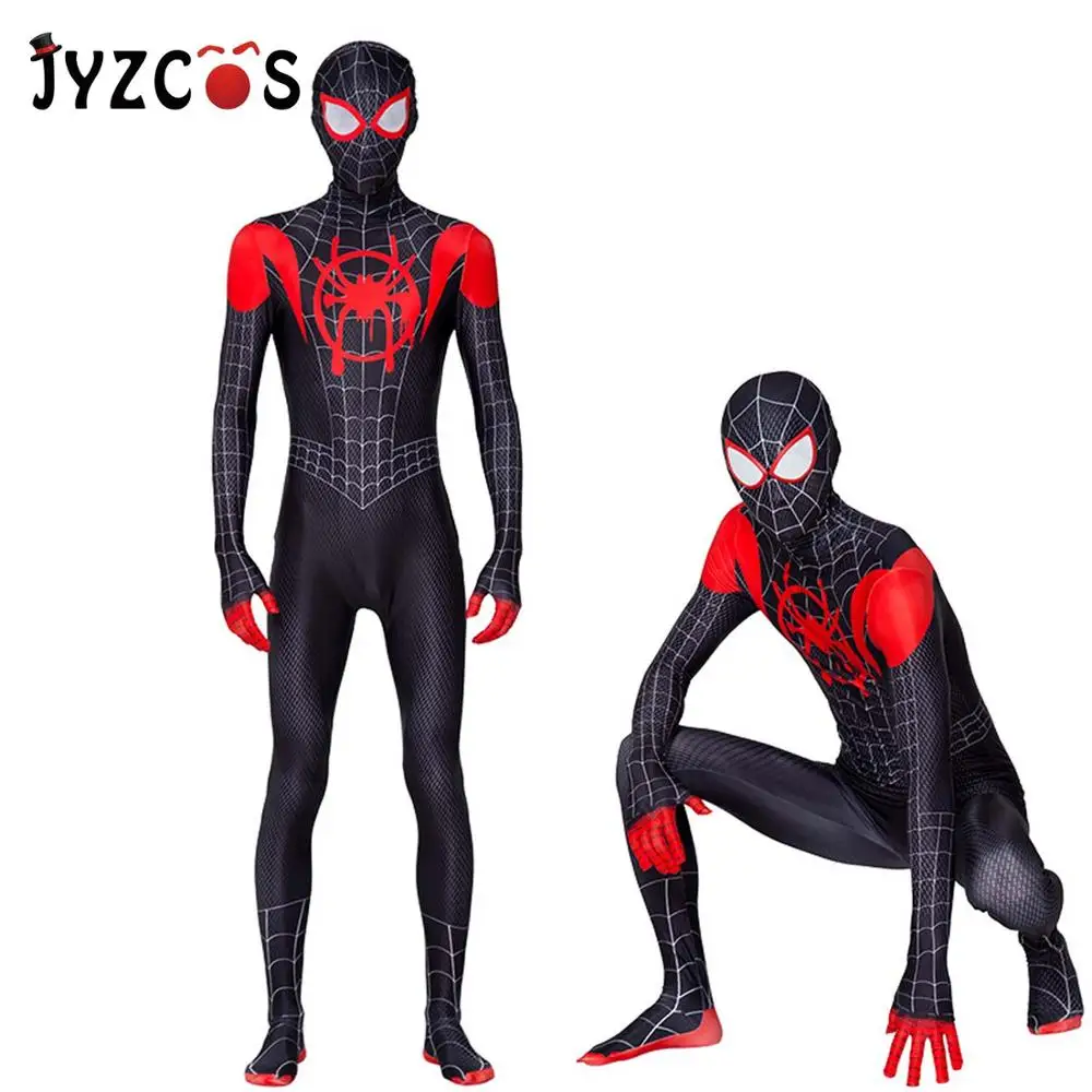 JYZCOS/колготки с героями мультфильма «Человек-паук»; костюм супергероя для костюмированной вечеринки; костюм Человека-паука; комбинезоны; костюм на Хэллоуин - Цвет: Black Lens