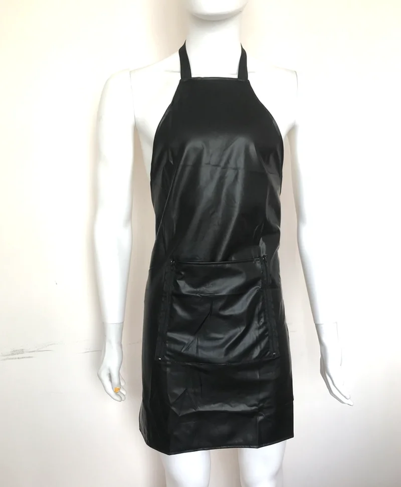 Mens Sexy Lingerie leather Apron front Open Crotch Crotchless Uniform hollow out Maid manservant Cosplay Night Club Sexy Costume