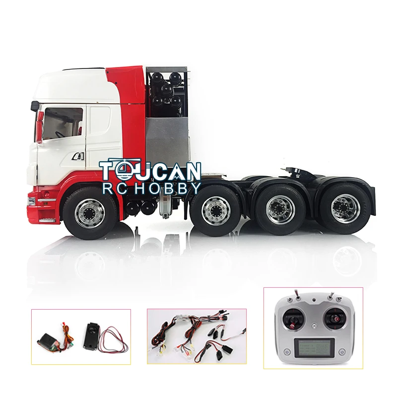LESU 1/14 Metal 8*8 Chassis Hercules Painted Cab Flysky I6S Radio Sound Light ESC for DIY Scania RC Tractor Truck THZH0621-SMT3 | Игрушки и