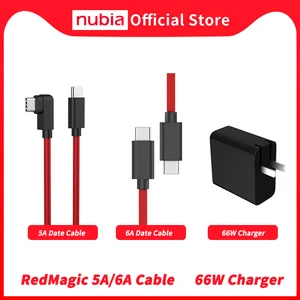 Image 1 - 100% Original Nubia RedMagic 5A Data Cable Red Magic 6A Gaming Cable USB Type C to USB Type C 6A Braided Date Cable