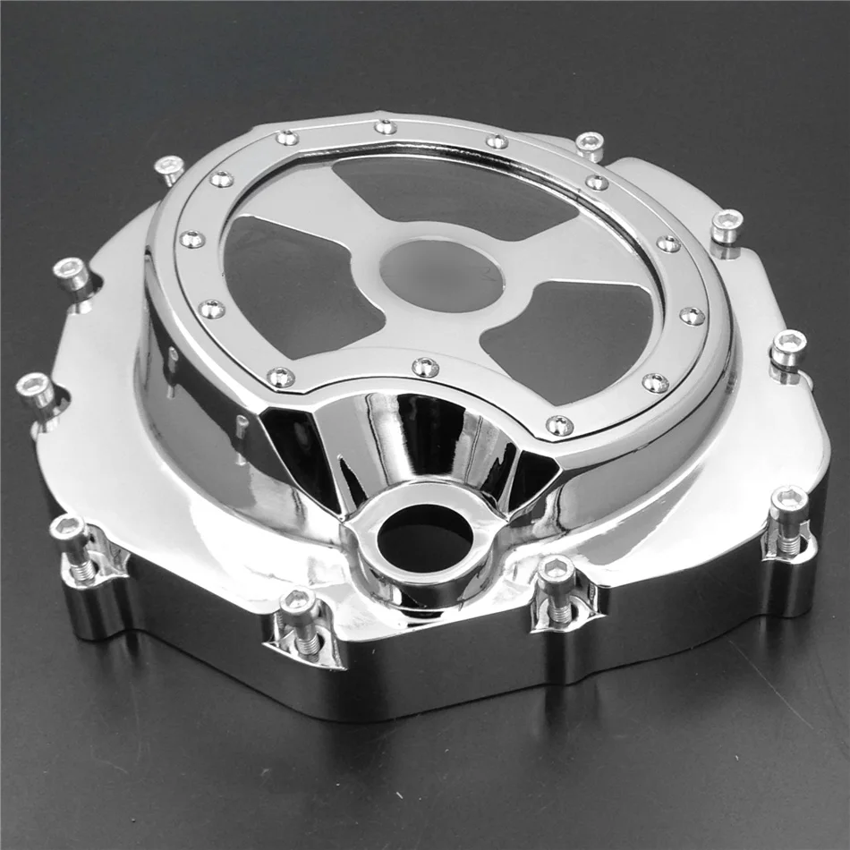 Aftermarket мотоцикл части для Kawasaki ZX14R ZZR1400 2006-2013 черный правый двигатель сцепления крышка просвечивается - Цвет: MT313-04A-CD