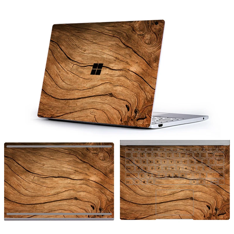 Autocollants en vinyle pour Microsoft Surface Book 3 13.5 15 pouces série de grain de Bois Autocollants Pour Ordinateurs Portables Pour Surface Book 2 13.5 15 peau