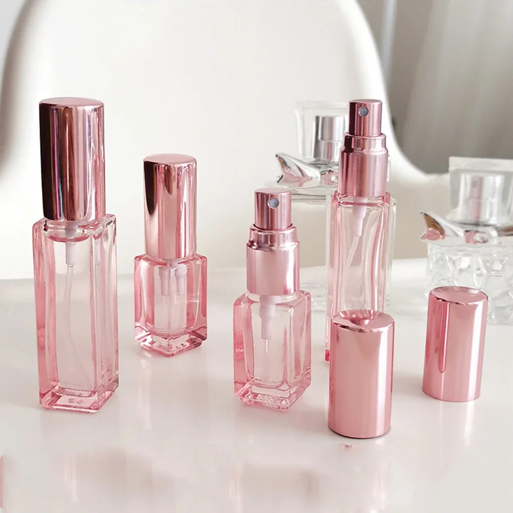 

Glass Spray Bottles 20ml 30ml Rose Gold Protable Refillable Atomizer Travel Perfume Bottle Fine Mist Sprayer Bottle