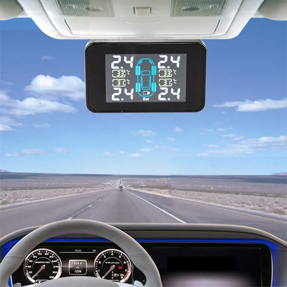 TPMS встроенные внешние датчики Солнечная зарядка автоматический Poweron Регулируемый температурный блок давления с 4 датчиками для всех режимов