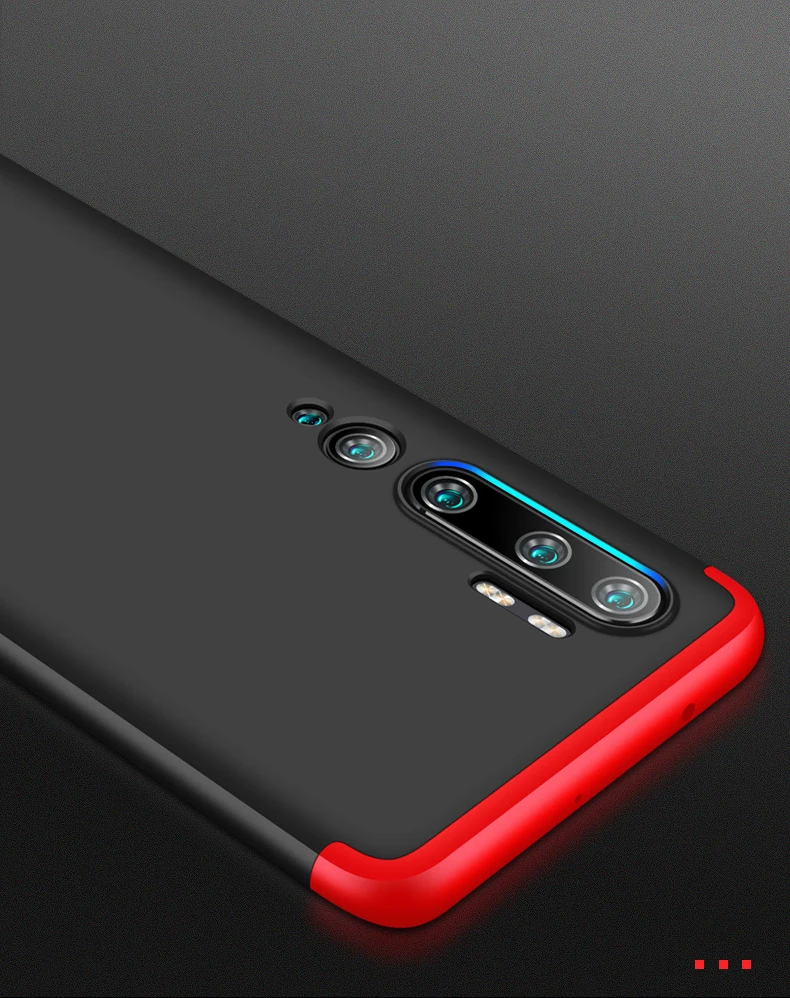 Чехол для Xiaomi Mi Note 10 Pro жесткий матовый армированный гибридный защитный чехол