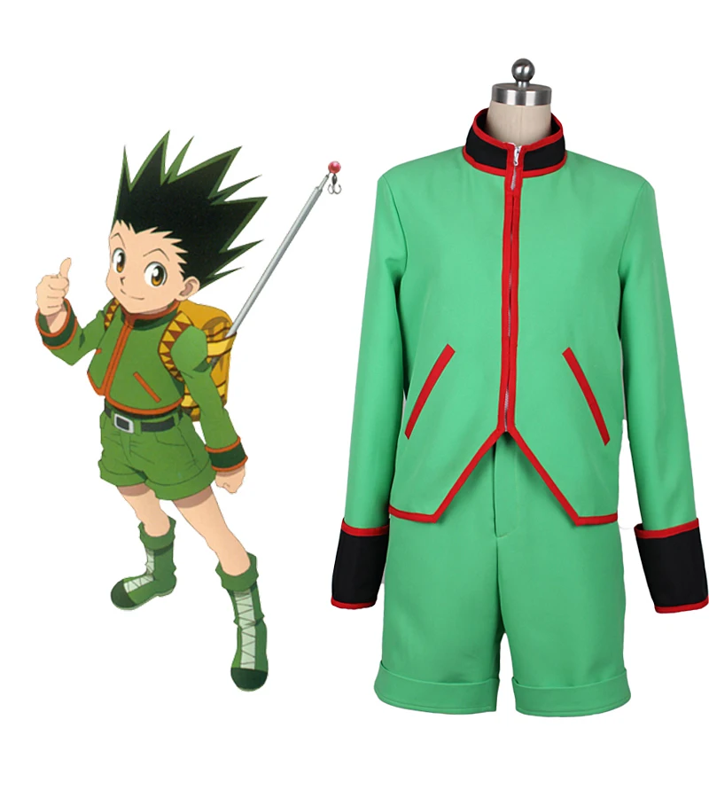 Em promoção! Hunter X Hunter Ging Freecss Cosplay Traje Com O Chapéu E  Cachecol 11