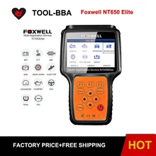 FOXWELL NT650 OBD2 автомобильный Сканер Поддержка ABS подушки безопасности SAS EPB DPF Сброс масла