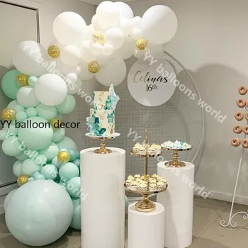 

adf0Arch Kit Gold Confetti Latex Macaroon Mint s Wedding Birthday Party 1 Baby Shower Backdrop Decorad