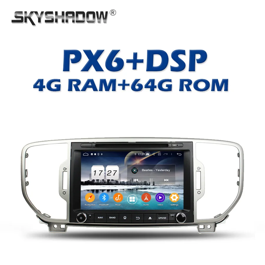 Ips DSP TDA7851 Android 9,0, 8 ядер, 4 Гб+ 64 ГБ, Bluetooth 4,2, Wifi, LTE, gps, карта, автомобильный dvd-плеер, RDS радио для kia Sportage