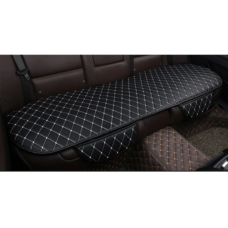Универсальные автомобильные чехлы из искусственной кожи для Toyota Corolla Camry Rav4 Auris Prius Yalis Avensis SUV автомобильные аксессуары - Название цвета: black white back