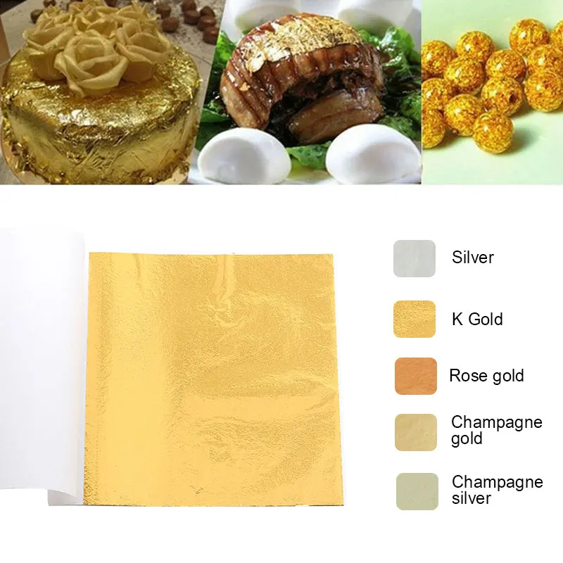 High quality 9 cm Taiwan gold leaf paper bronzing decorationFoil silver edible copper crafts household goods | Дом и сад