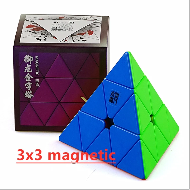 YongJun Yulong M 3x3 Магнитный пирамидальный куб 3x3x3 Магнитная Пирамида магический Yongjun cubo