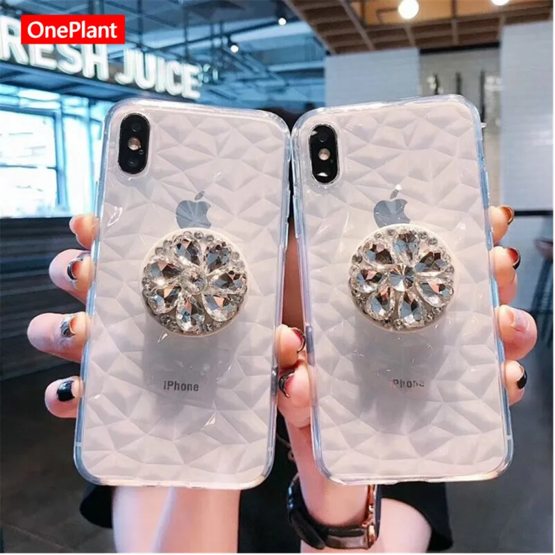 

Luxury 3D diamond Print Cell Phone Case For iPhone 6s 7 8 Plus Xr Xs Max Crystal Holder For Samsung galaxy S9 S10 Note 8 9 Cover