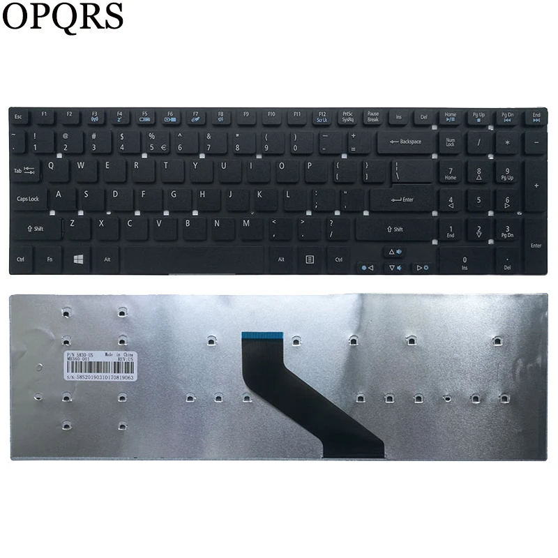 US клавиатура для ноутбука Acer Aspire E5-511 E5-511-P9Y3 E5-511G E5-571G E1-511P E5-521G E5-571PG E5-571 ES1-512 ES1-711 |