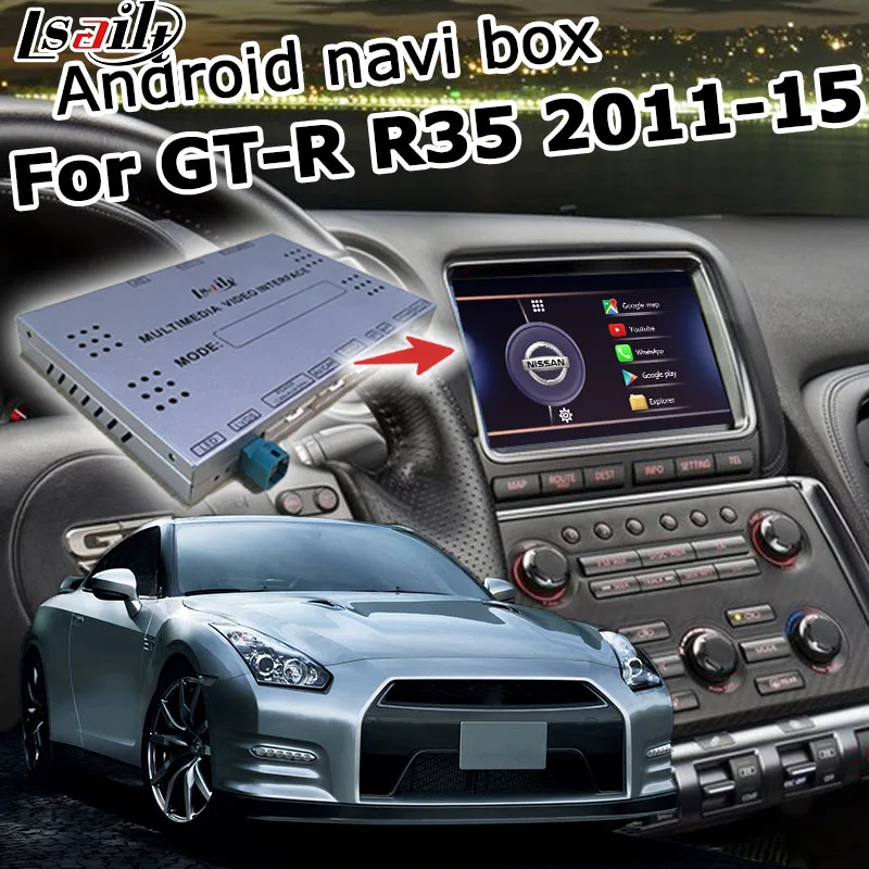 Lsailt Android Carplay Interface For Nissan Gtr Gt R R35 11 15 With Youtube Waze Video Interface Optional Vehicle Gps Aliexpress