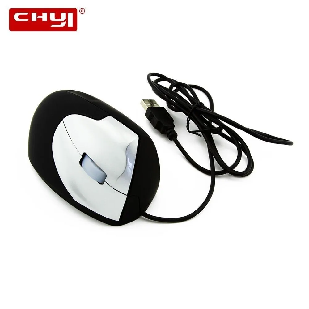 CHYI Проводная вертикальная мышь Эргономичный 1200dpi USB кабель 3D правая оптическая
