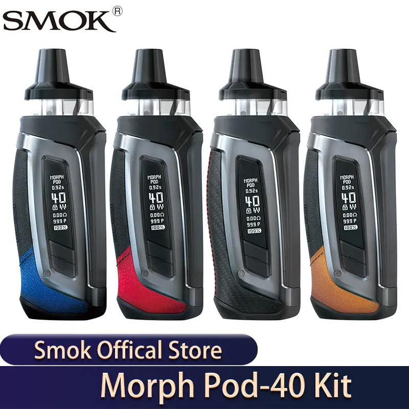 SMOK-cigarrillo electrónico Morph Pod-40, Original, 40W, 2000mAh, MTL/DTL, vaporizador con bobinas de RPM, 3,7 ml, Kit de vapeo