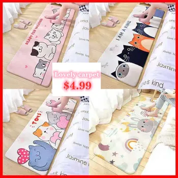 

Carpet for Living Room bedroom Waterproof Girl Adult bedside kid lovely bathroom absorbent kitchen mat antiskid mat room home