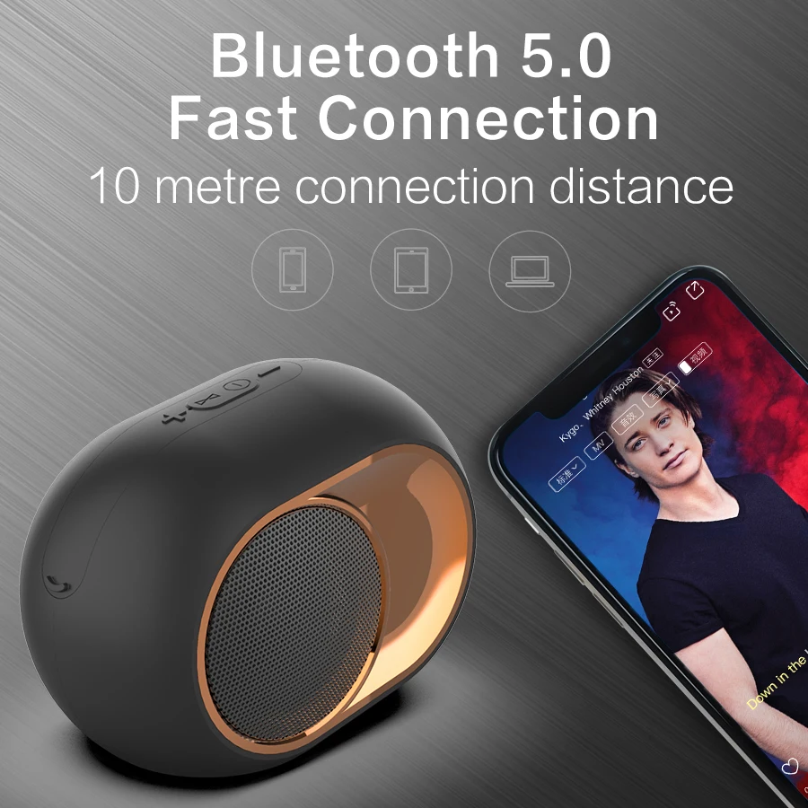 Новинка 2020 Bluetooth Беспроводная колонка Hi Fi Портативная сабвуфер s поддержка FM