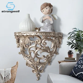 

Strongwell European 3D Mural Wall Decoration Ledge Rack Creative Shef Background Wall Hanging Craft Wedding Home Decoration Gift