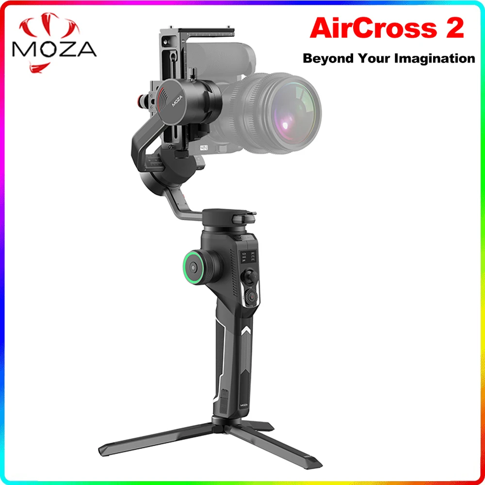 Moza AirCross 2 3-Axis Handheld Gimbal Stabilizer for DSLR Mirrorless  Camera for Sony A7IV A6600 Canon Camera with Heavier Lens