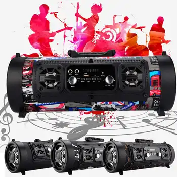 

20W Portable Column Sven Bluetooth Speaker Move KTV 3D Sound System Sound Bar Subwoofer Music Wireless Speaker FM Radio USB TF